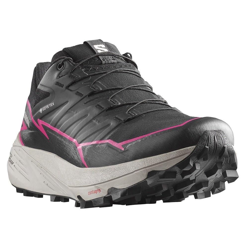 Salomon Thundercross Trail Running Shoes Men\'s 9.5 Black/Pink/Grey Contagrip NEW Salomon Men main image 4