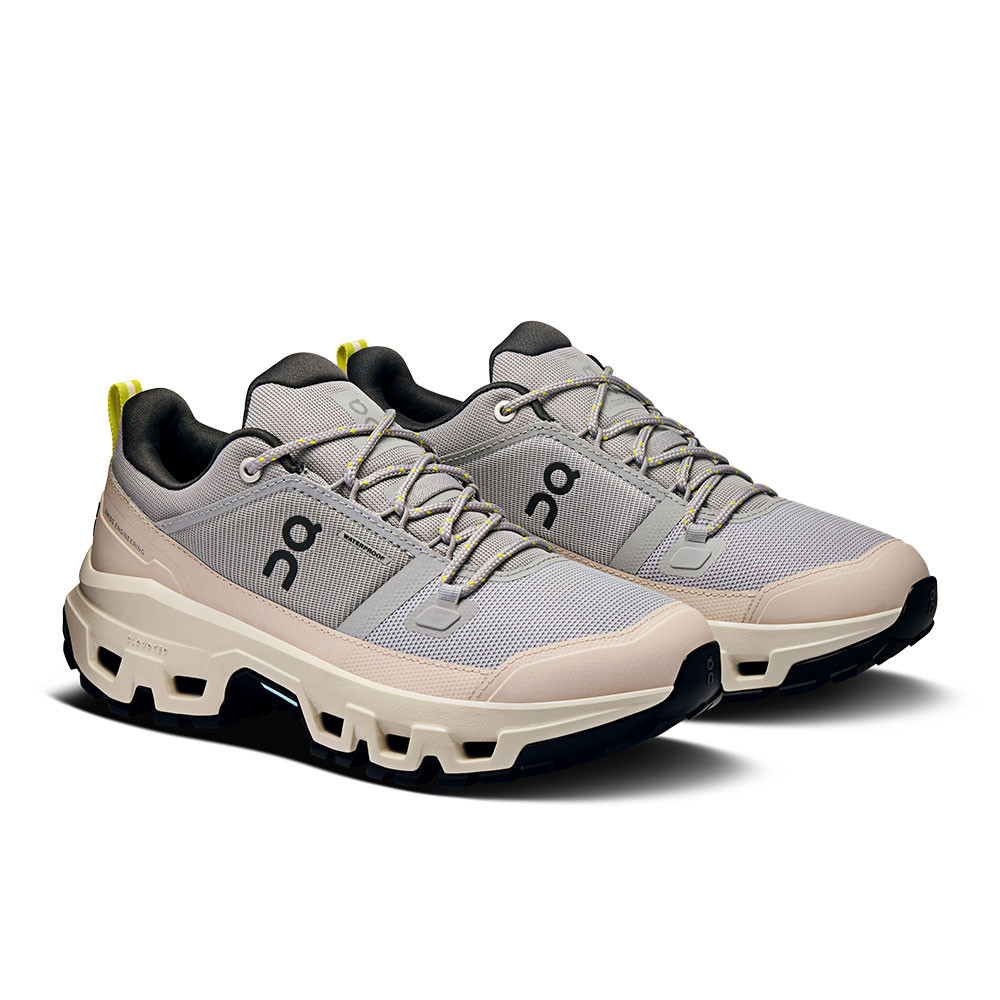 On Cloudrock Waterproof Low Hiking Shoe (Women's) - Alloy/Ice