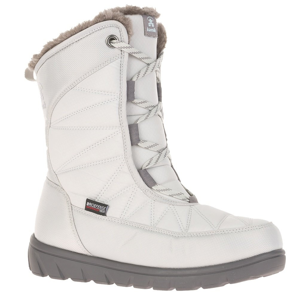 Kamik Women’s Hannah Mid Snow Boot – Light Grey, Vegan, Waterproof & Warm Down To -30°C