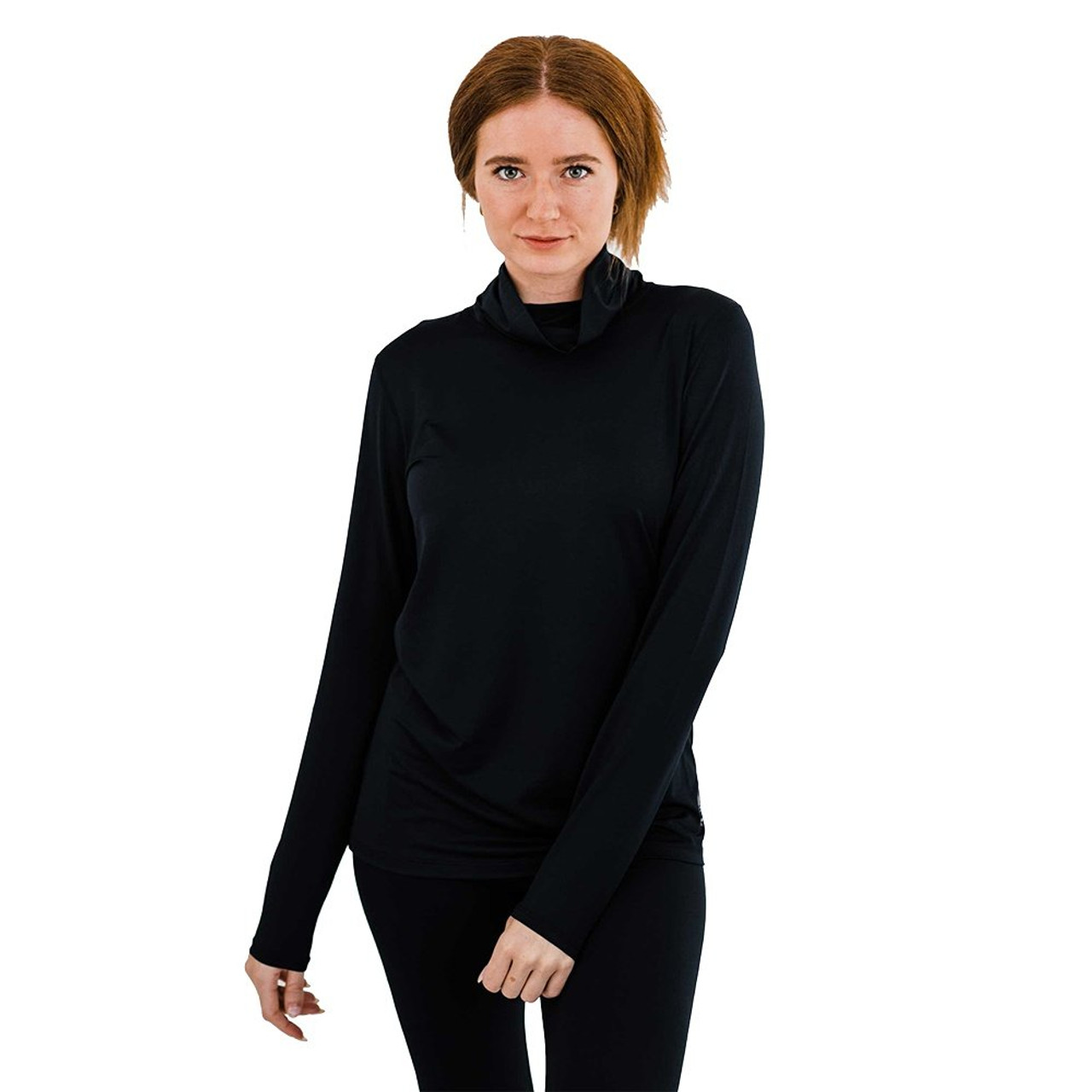SEE SEE　BIG NYLON SS CREW Snow Angel Classic Turtleneck Baselayer Top (Women's