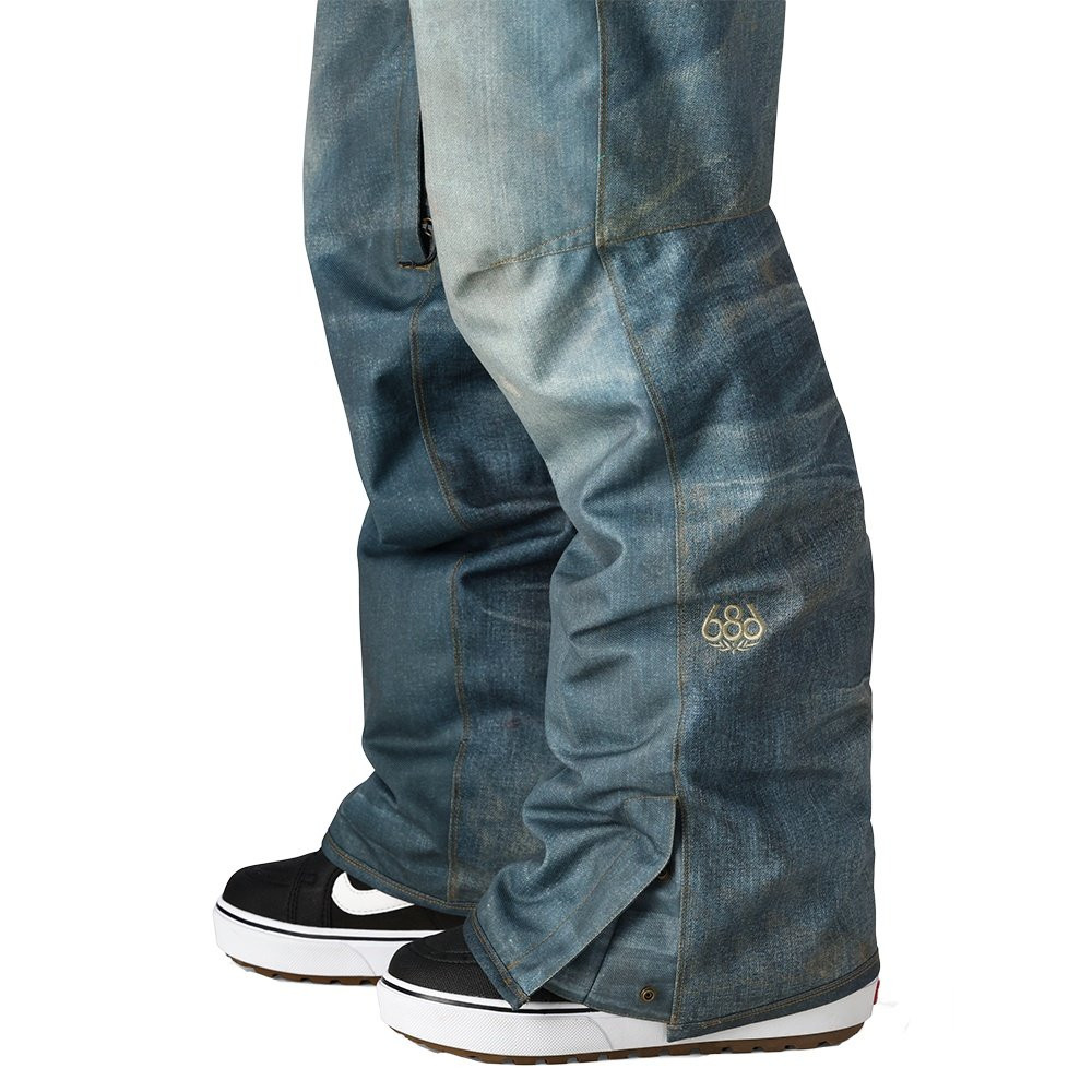 Denim Skinny Snowboarding Pants 686 Deconstucted Denim Insulated