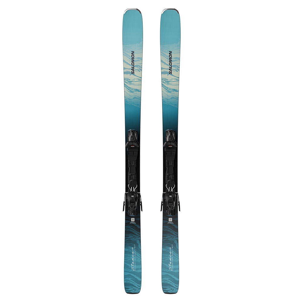 salomon blizzard skis Stance 80 Womens Skis + M10 GW Bindings, Alaskan Blue/Porcelain/Lime Cream / 167 cm