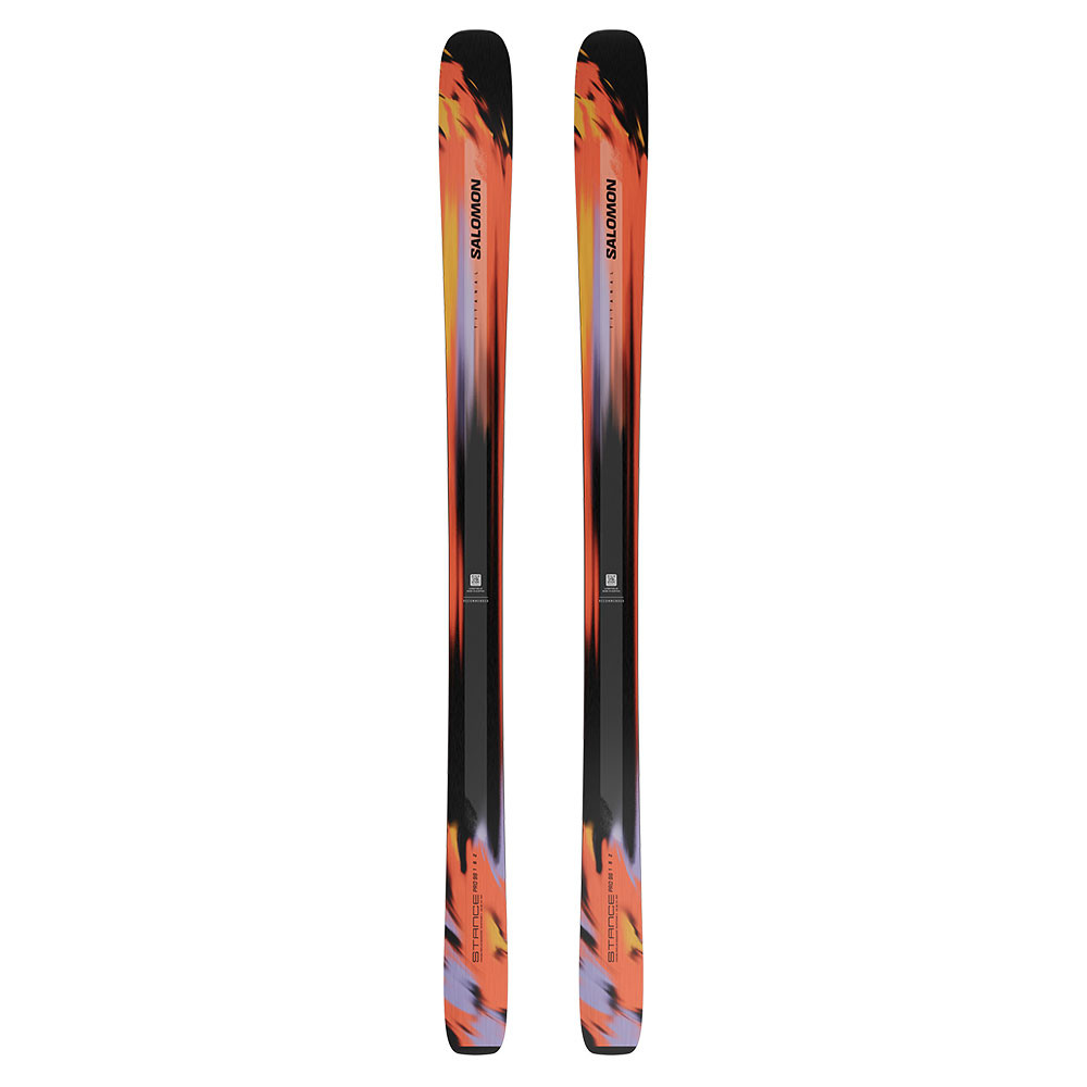 orange salomon skis QST 98 Gravity Coalition more capable in firm conditions Salomon Depart .01 Skis 2027