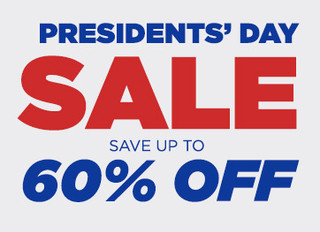 Presidents' Day Sale - Save up to 60% Off