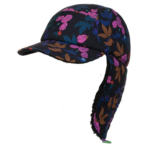 True Black Dark Red Florals