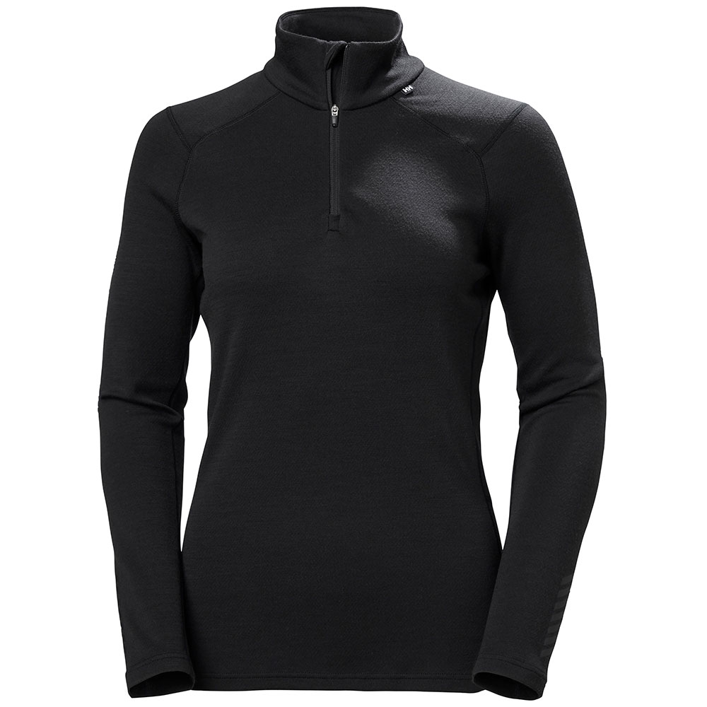 Helly Hansen W LIFA MERINO MIDWEIGHT GRAPHIC CREW - Dámské merino triko - tmavě modrá