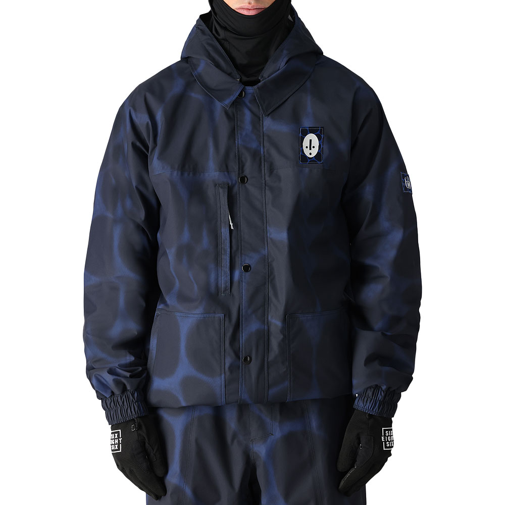 ジャケット・アウター OHOTORO Double Half Coat / navy / free brushed 2way jacket | OHOTORO