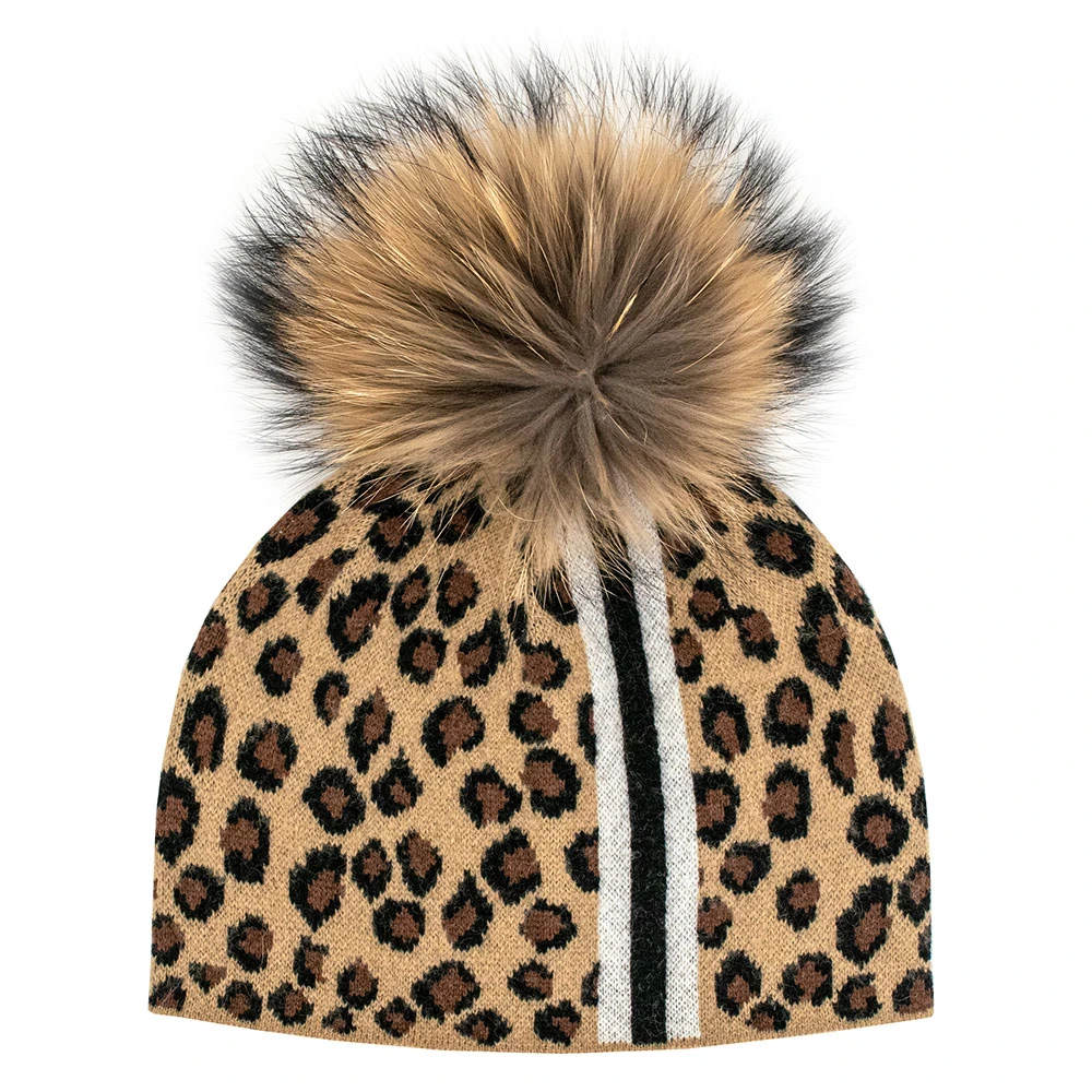 Peter Glenn Knit Hat with Fur Pom (Little Girls display picture 2