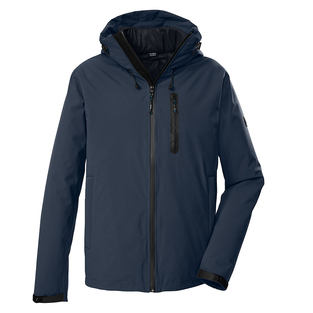 killtec Jongens Functionele jas met capuchon en sneeuwvanger/outdoorjas is waterdicht KOW 161 BYS JCKT, dark olive, 128, 40917-000
