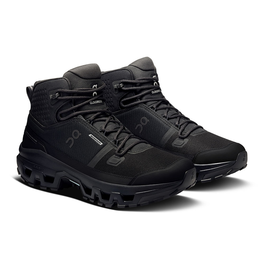 On Cloudrock Low Waterproof Hiking Shoe (Men's) - Black
