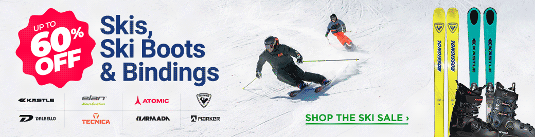 Up to 60% Off Skis, Boots & Bindings