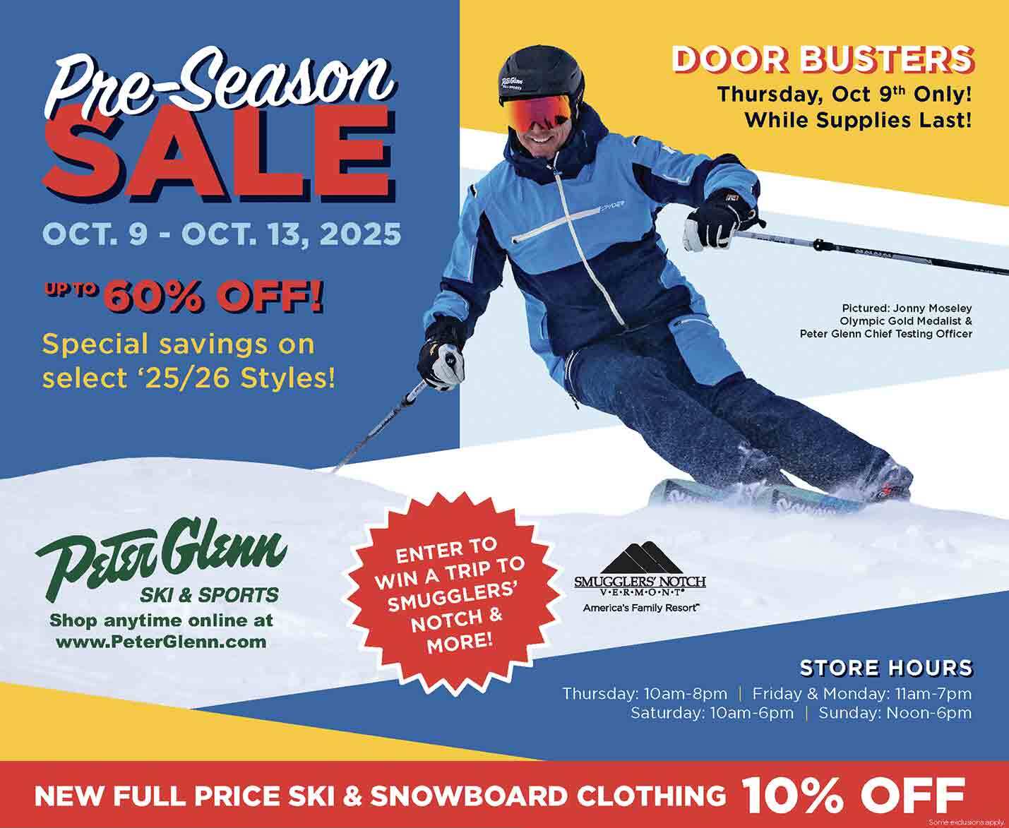 Sandy Springs Pre-Season Sale, OCT. 9 - 13, 2025