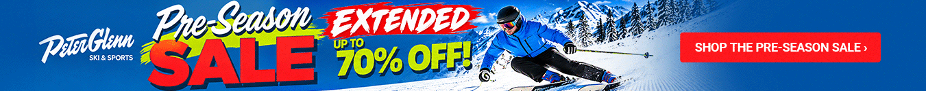 THE SALE ISN'T OVER YET! We've extended the Pre-Season Sale through October 19! Enjoy more time to save up to 70% on ski and snowboard gear, clothing, footwear and more.