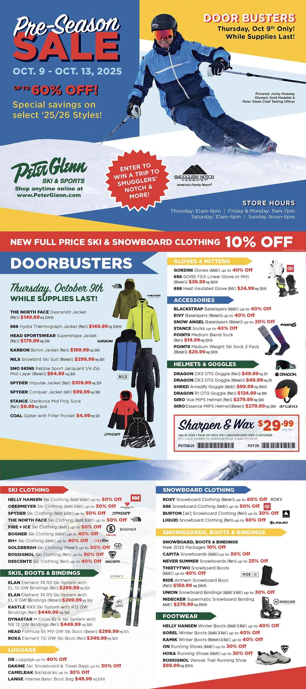 Sandy Springs Pre-Season Sale, OCT. 2 - OCT. 7, 2024