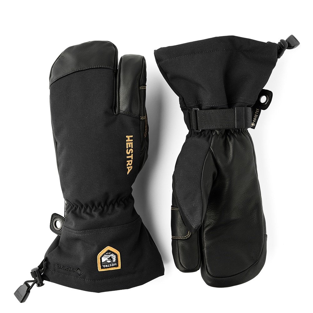 ヘストラ Army Leather Patrol サイズ8 Army Leather Patrol 3-finger - Black | Hestra Gloves