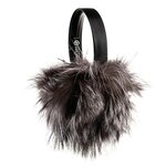 Upcycled Gucci Black Fur Earmuffs FWRD Renew Gucci Earmuffs in Black | FWRD main image 4