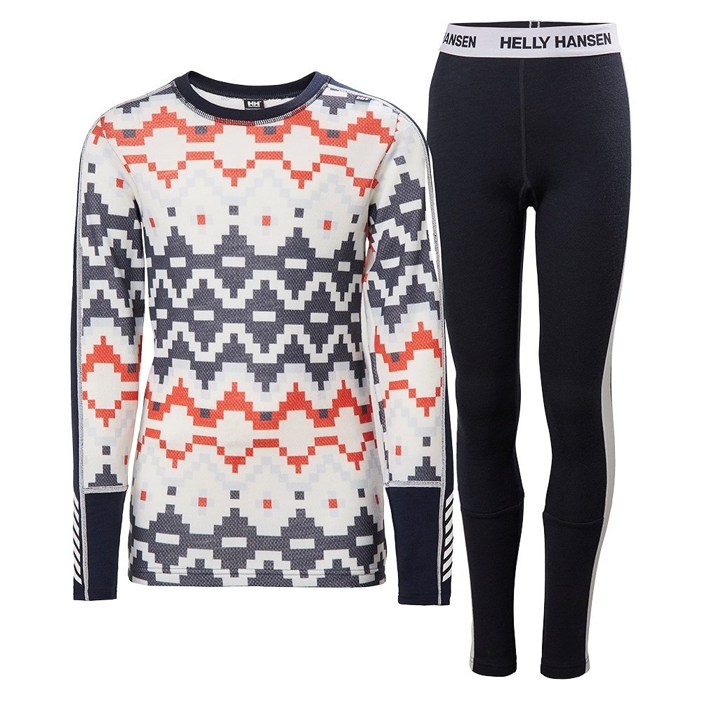【新品】&エルシー　　マグノリア羽織 Helly Hansen Graphic LIFA Merino Mid Weight Baselayer Set (Kids