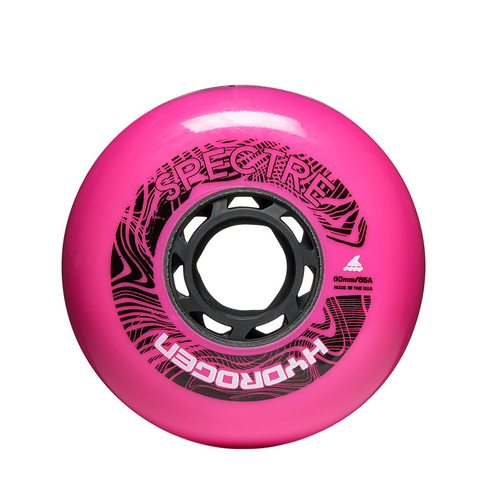 Rollerblade 4 Roues Hydrogen Spectre 80mm 85A – Fabriquées USA, Noyau Rigide, Haute Adhérence, Performance Sportive, Sans Roulements