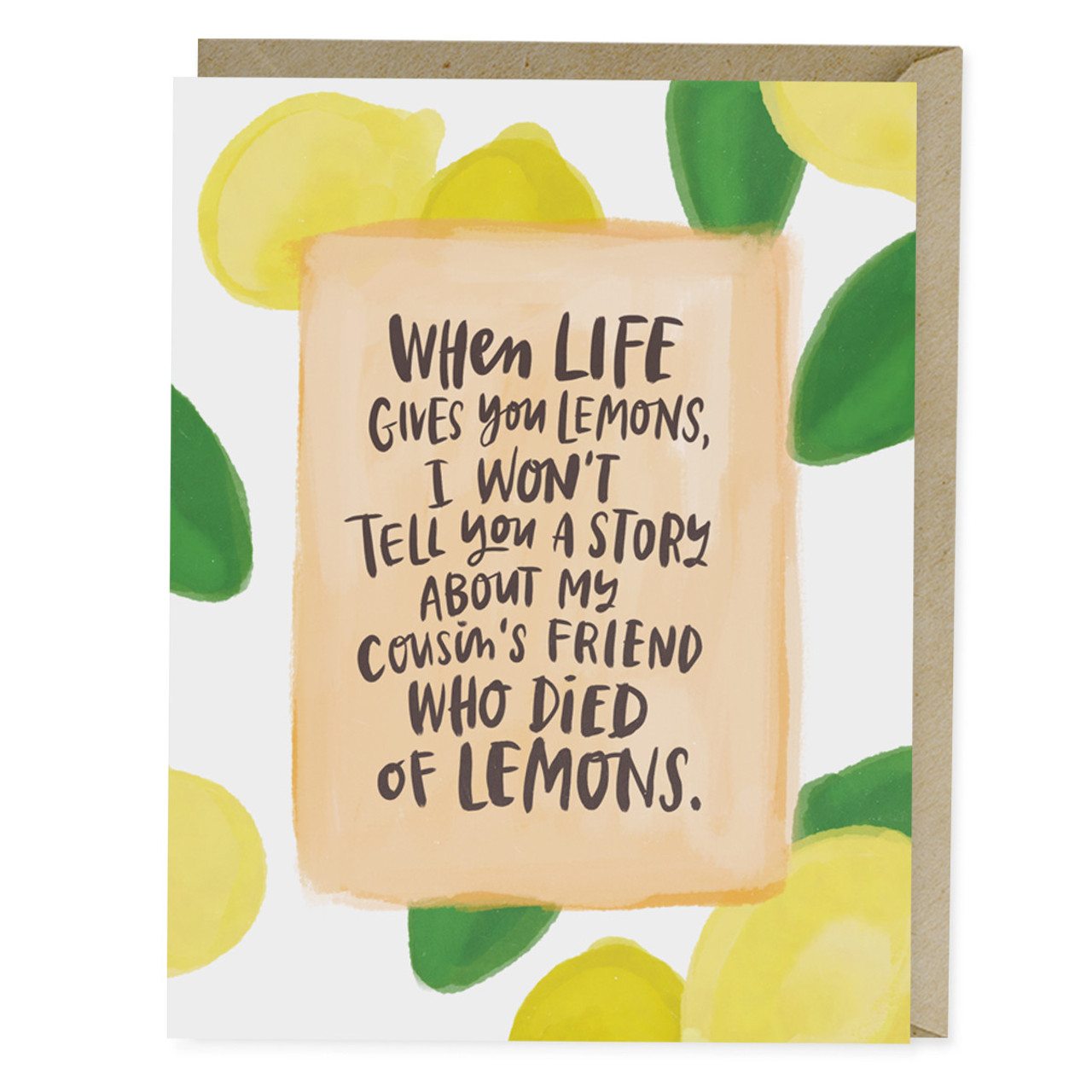 Died of Lemons Empathy Card