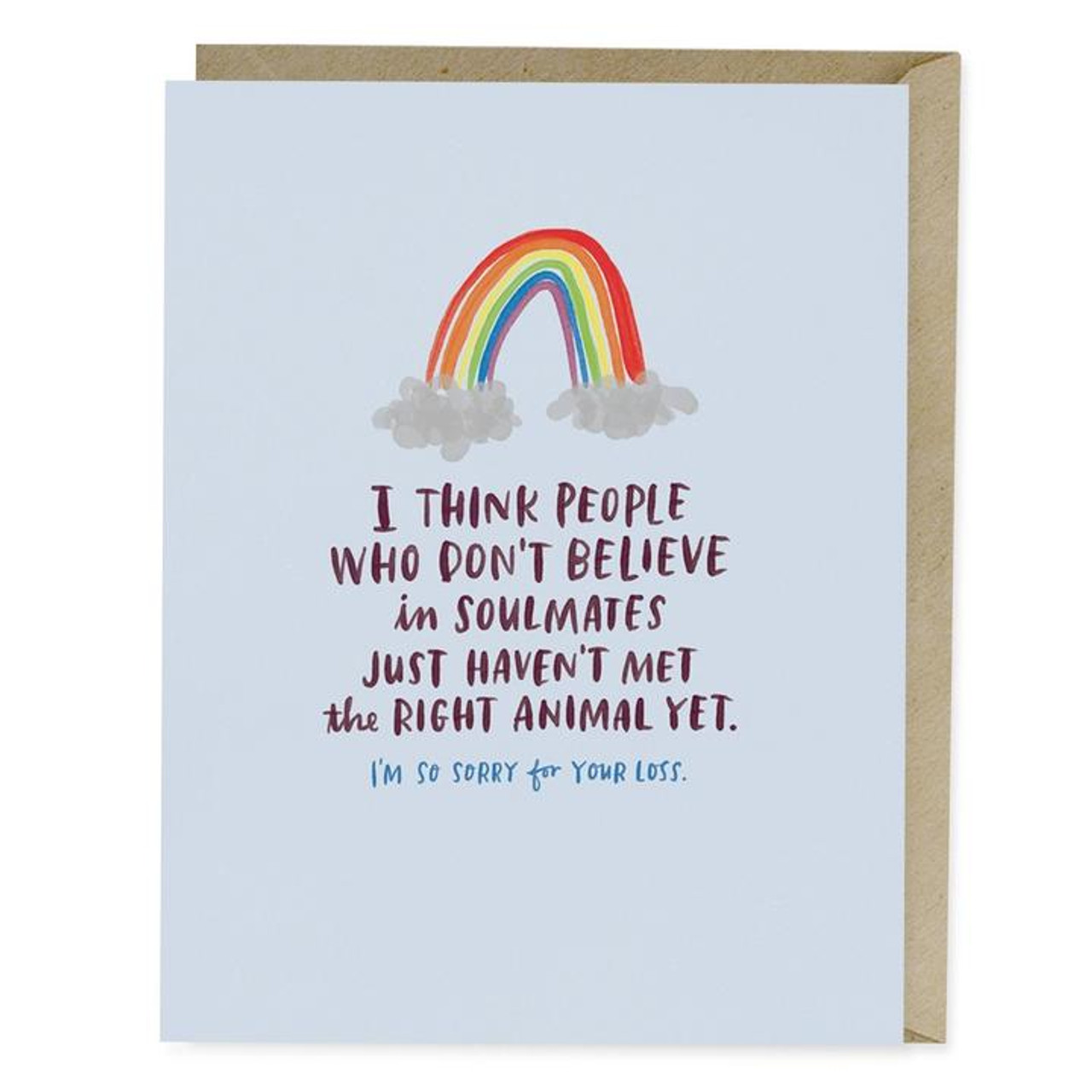 Pet Soulmate Sympathy Card By Emily Mcdowell Pet Soulmate Sympathy Card By Emily Mcdowell