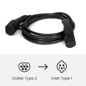 EV Charging Cable, Type 2 Socket To Type 1 Vehicle, 3.7-7.4kW - ECL03