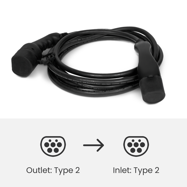 11 - 7.4kW & 22kW EV Commercial Charging Cable, Three Phase, Type 2, 5m Length - ECL01