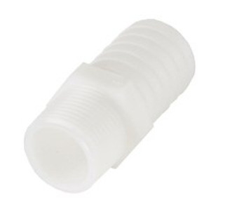 1/2'' MPT x 1/2'' Barb - Plastic Straight Male Adapter