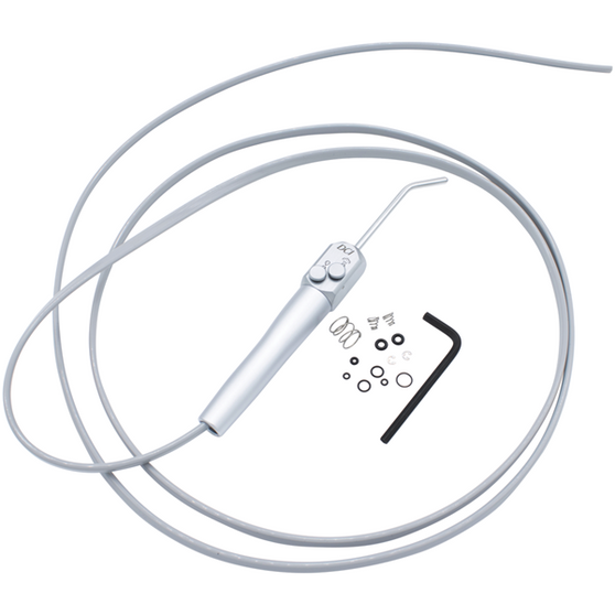 Quick-Clean Syringe, Continental Style - w/ Straight Tubing 7' (Gray)
