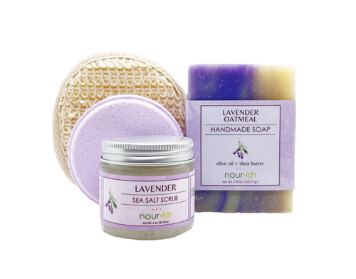 Nourish All Natural Essentials Bath Gift Set - Lavender
