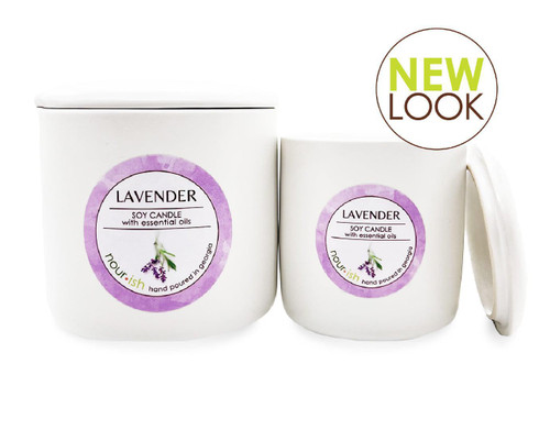 Nourish 100% Organic Soy Wax Candle - Lavender