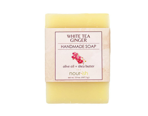 Nourish Organic Shea Butter Bar Soap, White Tea, Ginger