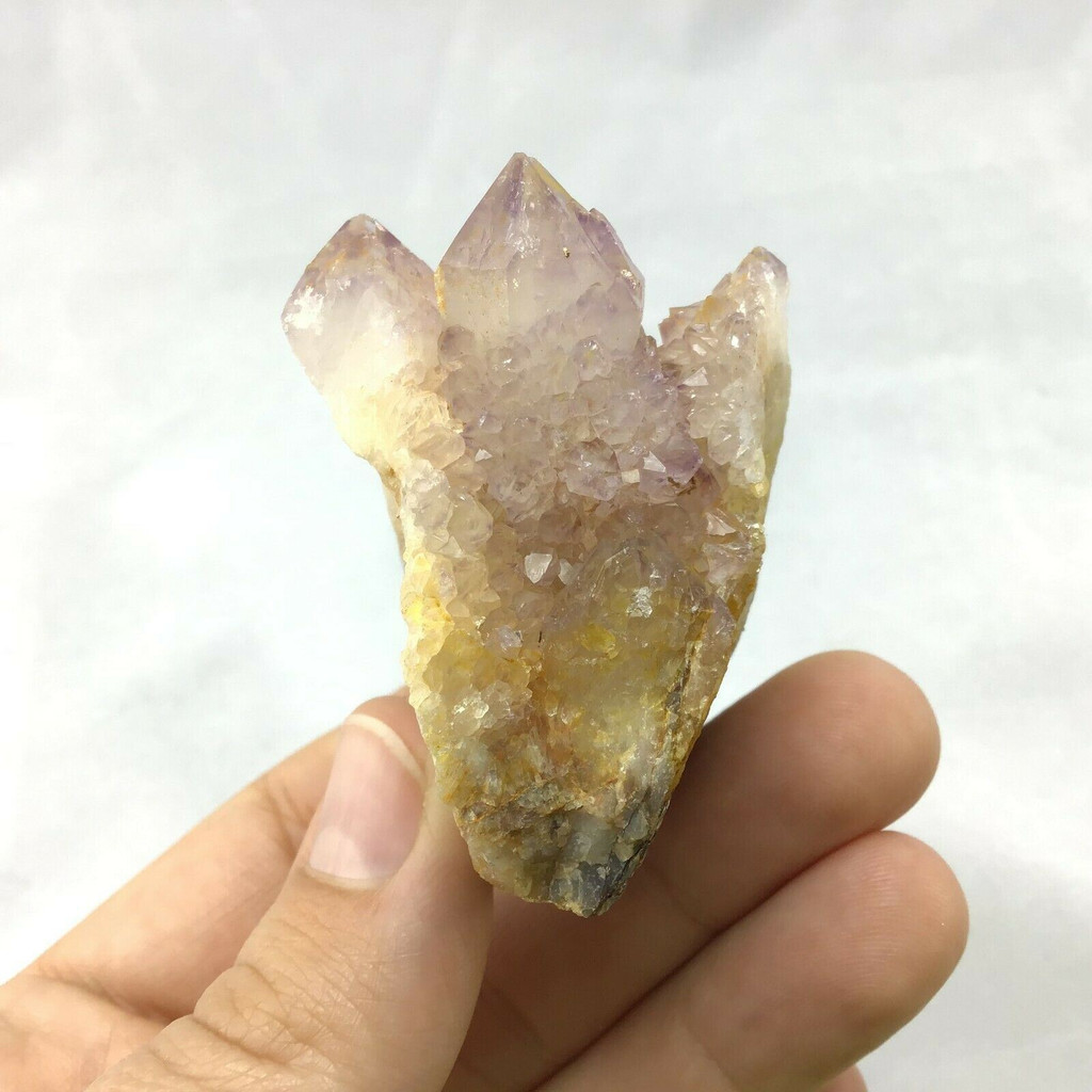 MeldedMind Spirit Quartz 2.60in Natural Purple Crystal Cactus Porcupine 1903-065