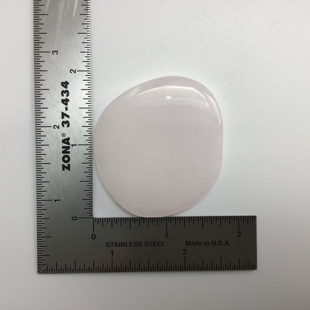 Pink Calcite Smooth Palm Worry Stone 46mm 27g 1905-146 Polished Crystal