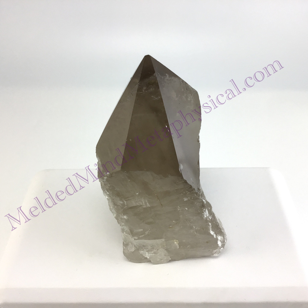 MeldedMind Smoky Quartz Point Tower 3.94in 16oz Crystal Rainbow Display 236