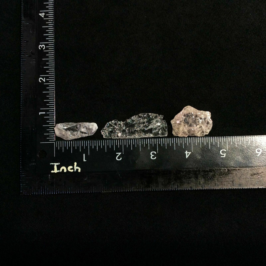 Rough Morganite Crystal Specimen (3 Pieces) 170812 Stone of Divine Love 