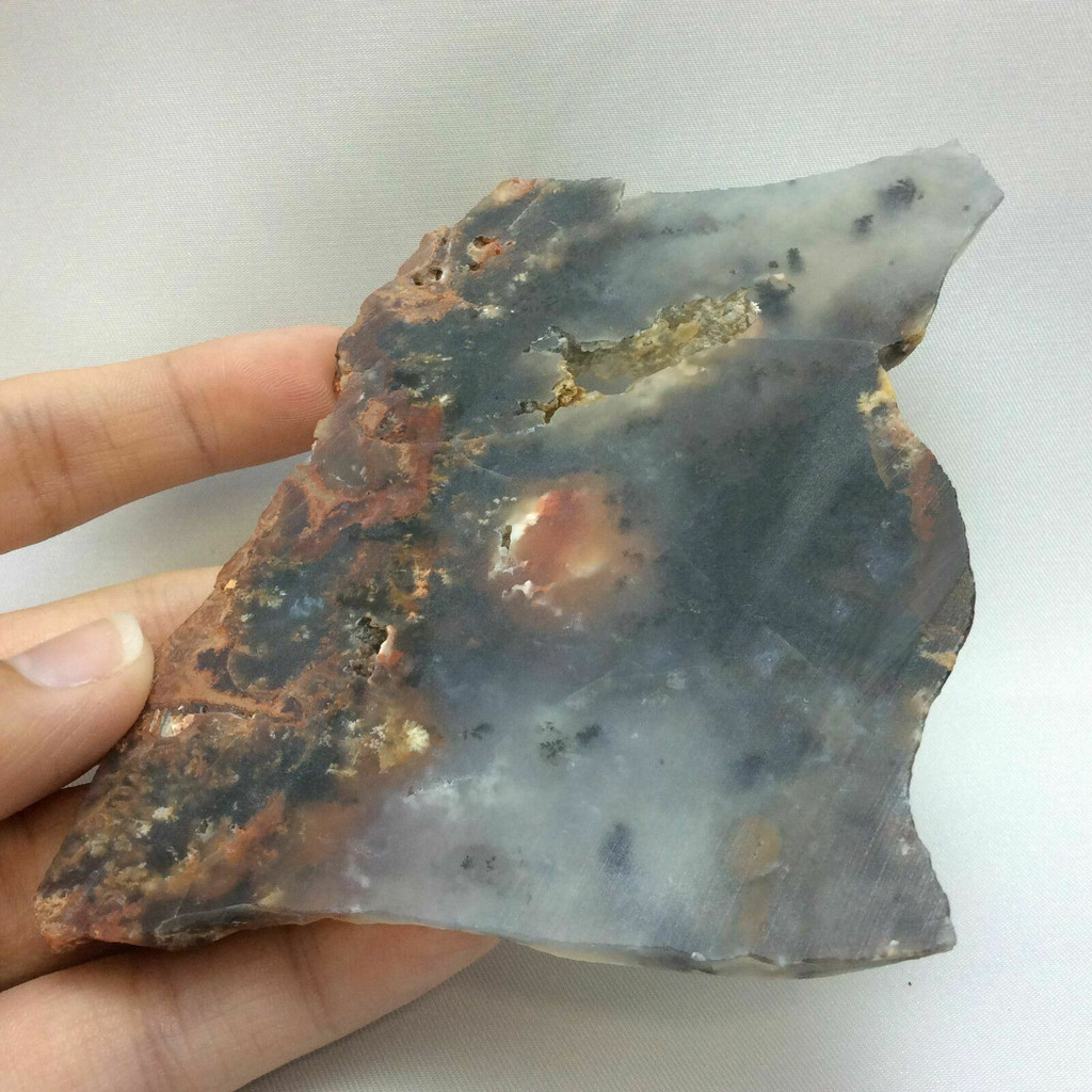 Black Plume Agate Slab 98mmx78mmx5mm 170701 Dendrites Specimen Lapidary