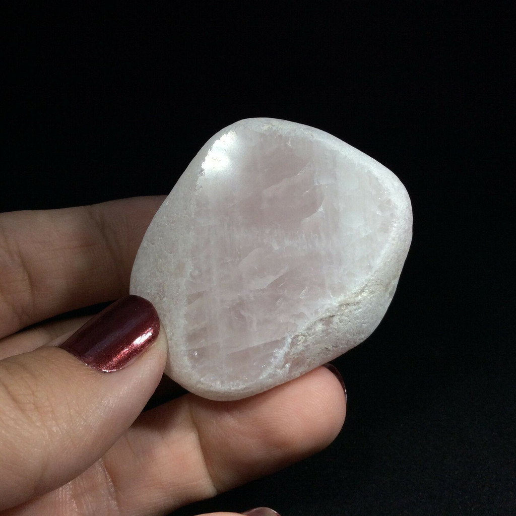 MeldedMind Rose Quartz Window Stone 2.25in Natural Pink Crystal Brazil 1709129