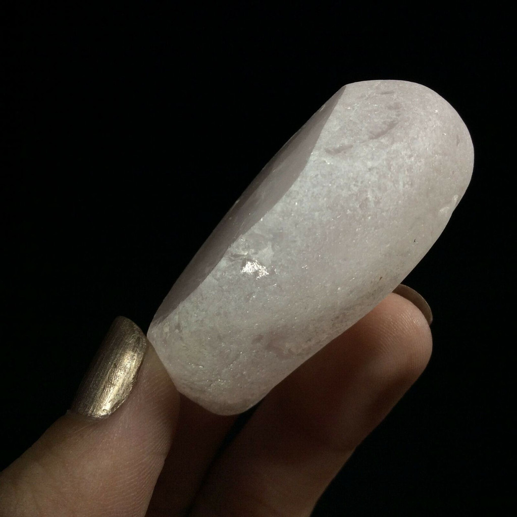 MeldedMind Rose Quartz Window Stone 2in Natural Pink Crystal Brazil 1708103