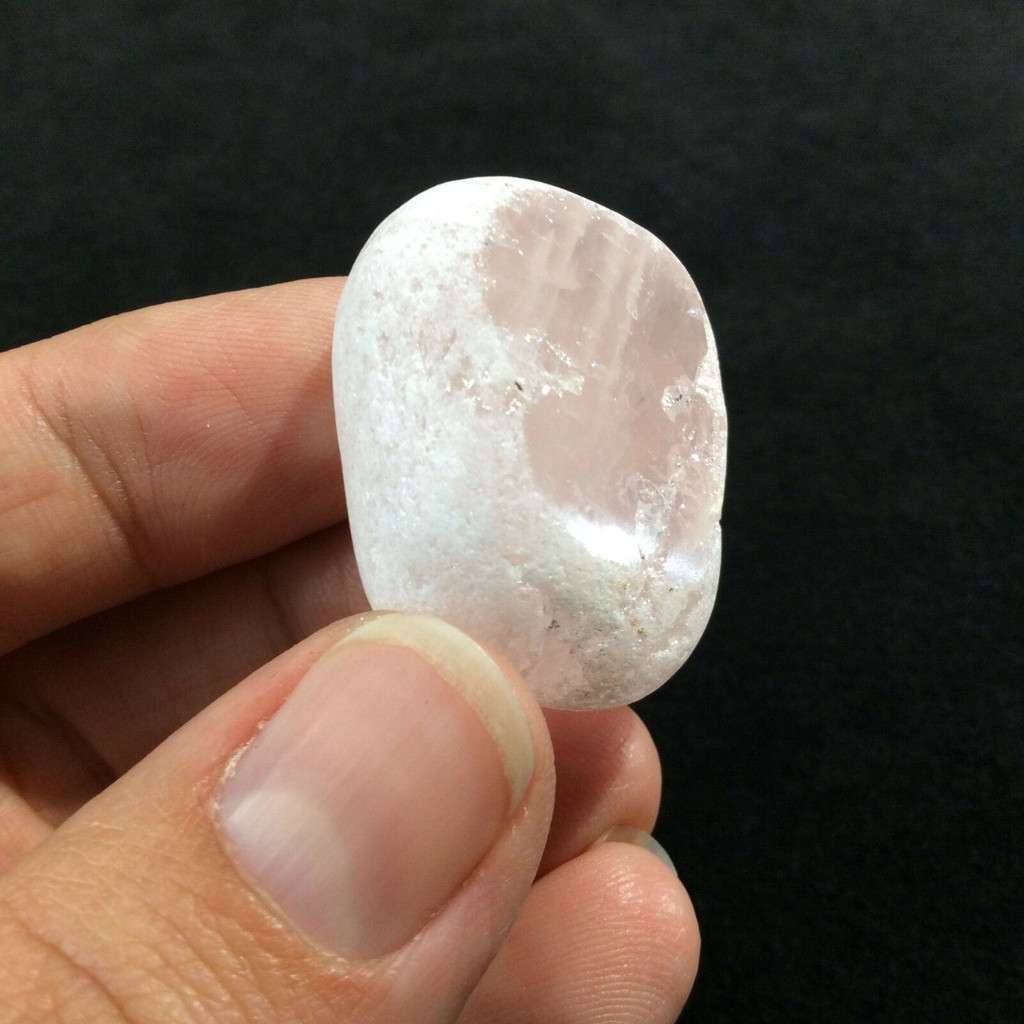 MeldedMind Rose Quartz Window Stone 1.50in Natural Pink Crystal Brazil 170577