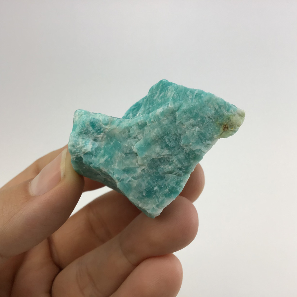 MeldedMind Amazonite Rough Specimen 1.36in Natural Blue Crystal Stone 282