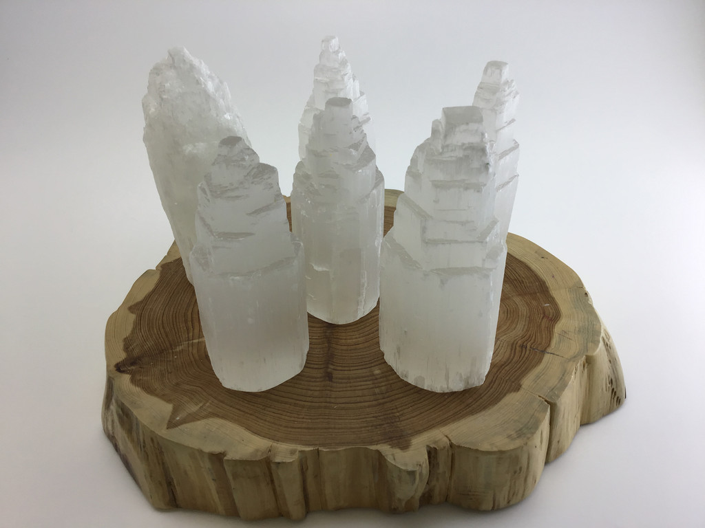 One (1) 4 inch All Natural Selenite Tower Metaphysical Crystal Healing