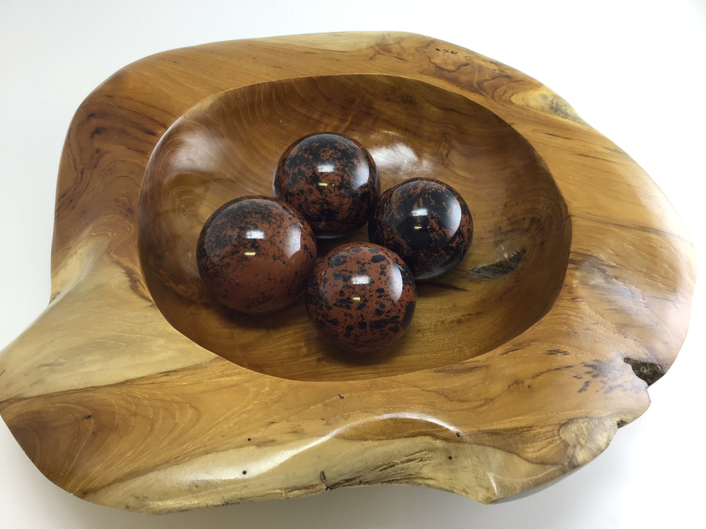 ONE 50-55mm Mahogany Obsidian Sphere Natural Polished Volcanic Glass Crystal Hom