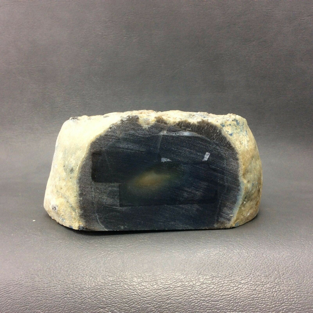 MeldedMind Dyed Blue Agate Display 3.56in Dyed Décor One Side Polished 170802