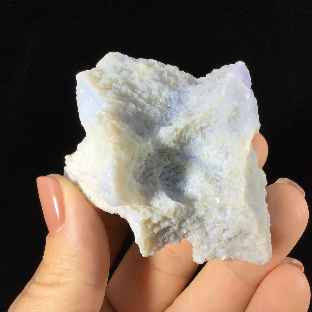 MeldedMind Blue Chalcedony Specimen 2.48in Natural Blue Crystal Sparkly 1902-252