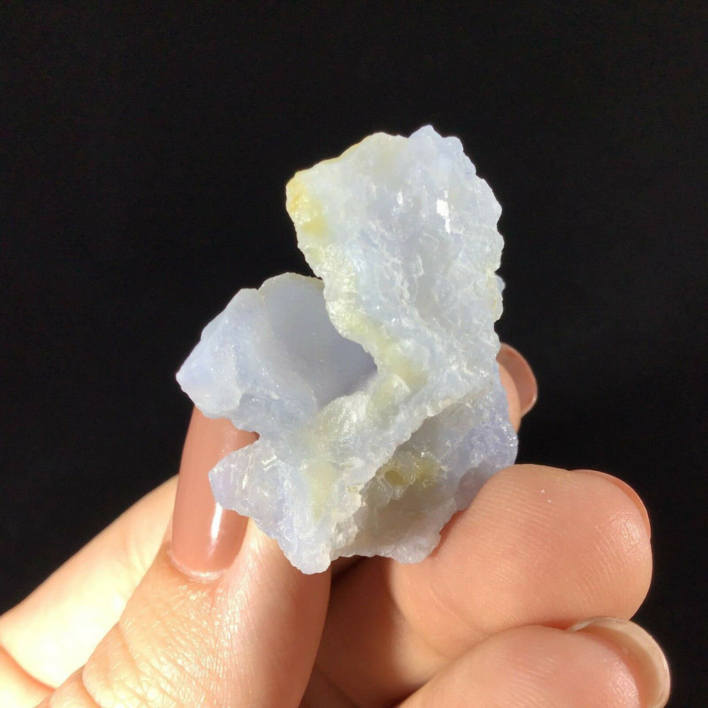 MeldedMind Blue Chalcedony with Druzy Specimen 1.46in Blue Crystal 1902-262