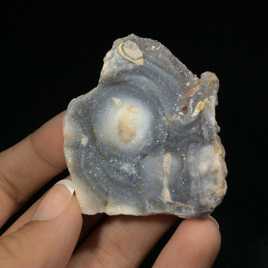 MeldedMind Chalcedony Rosette Specimen 1.79in Natural Light Blue Crystal 171029