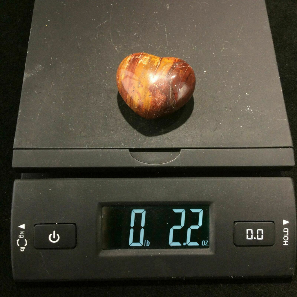 Red River Jasper Puffed Heart 180517 44mm Stone of Connection Metaphysical 