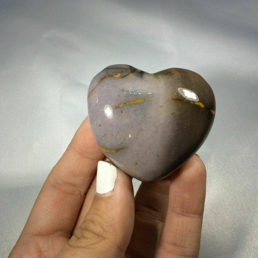 Mookaite Mookite Jasper Puffed Heart 170903 Emotional Calm Metaphysical