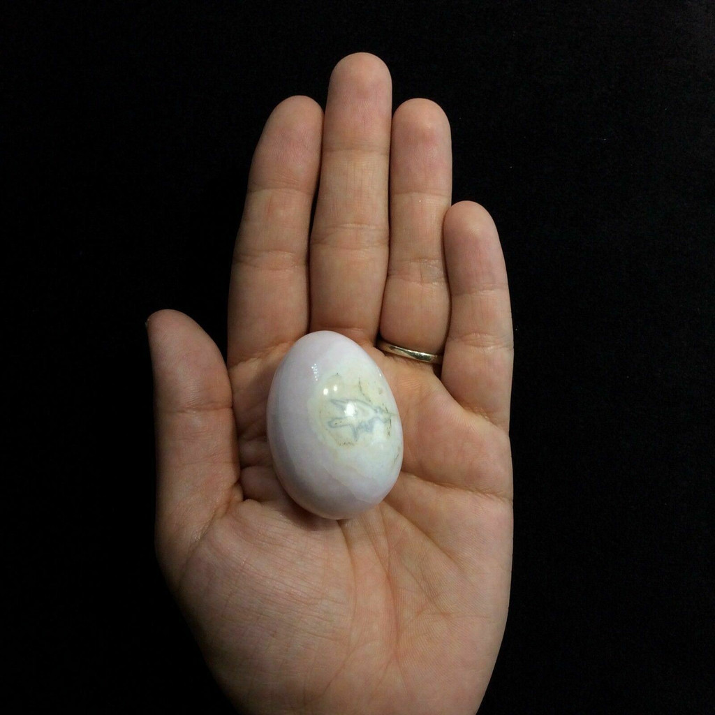 Pink Mangano Calcite Egg 180102 48.2mm Stone of Forgiveness Metaphysical