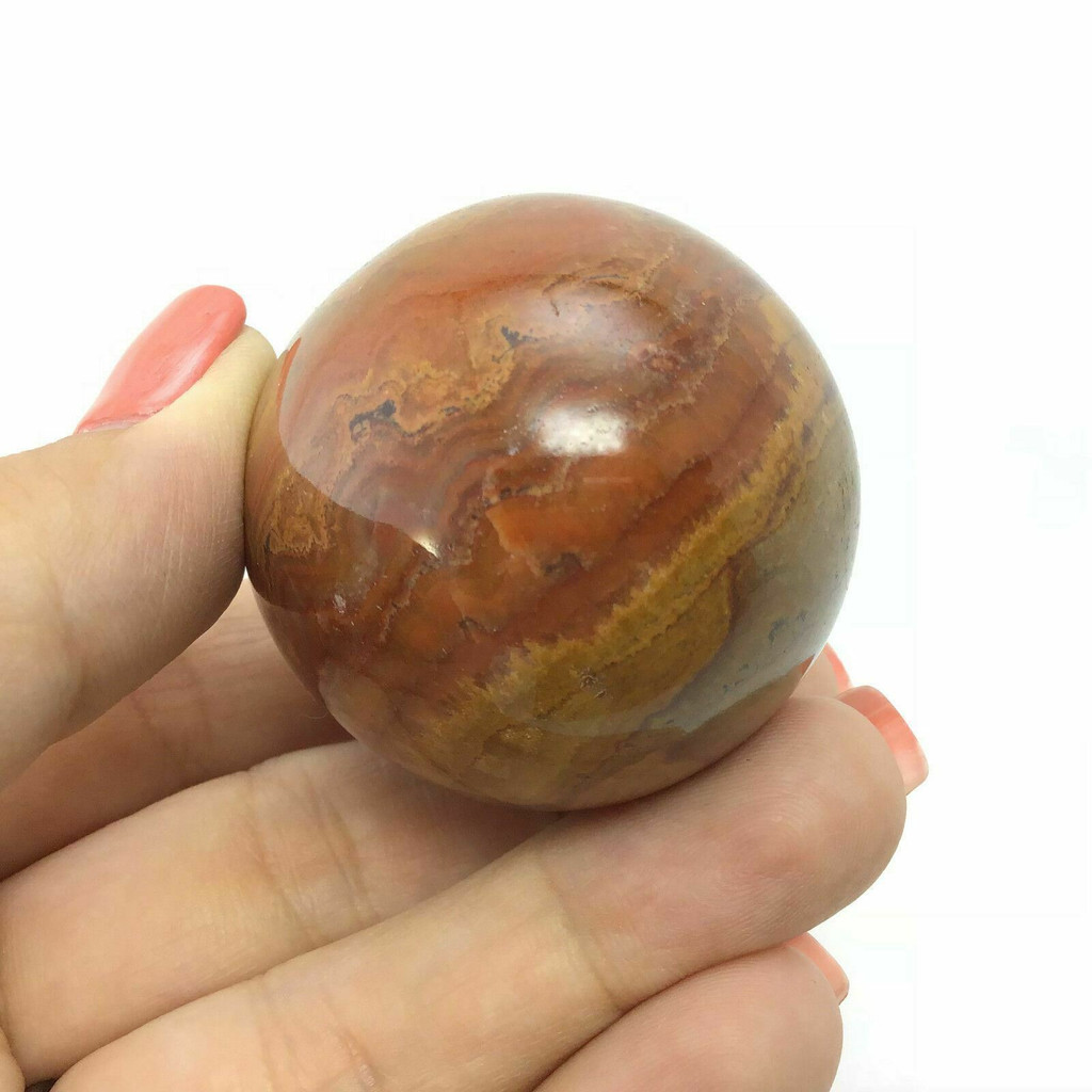 Jasper Agate Egg 57mm Red Brown Chaceldony Display Specimen